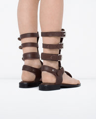 Renews Leather Gladiator Sandal - Dejavu NYC