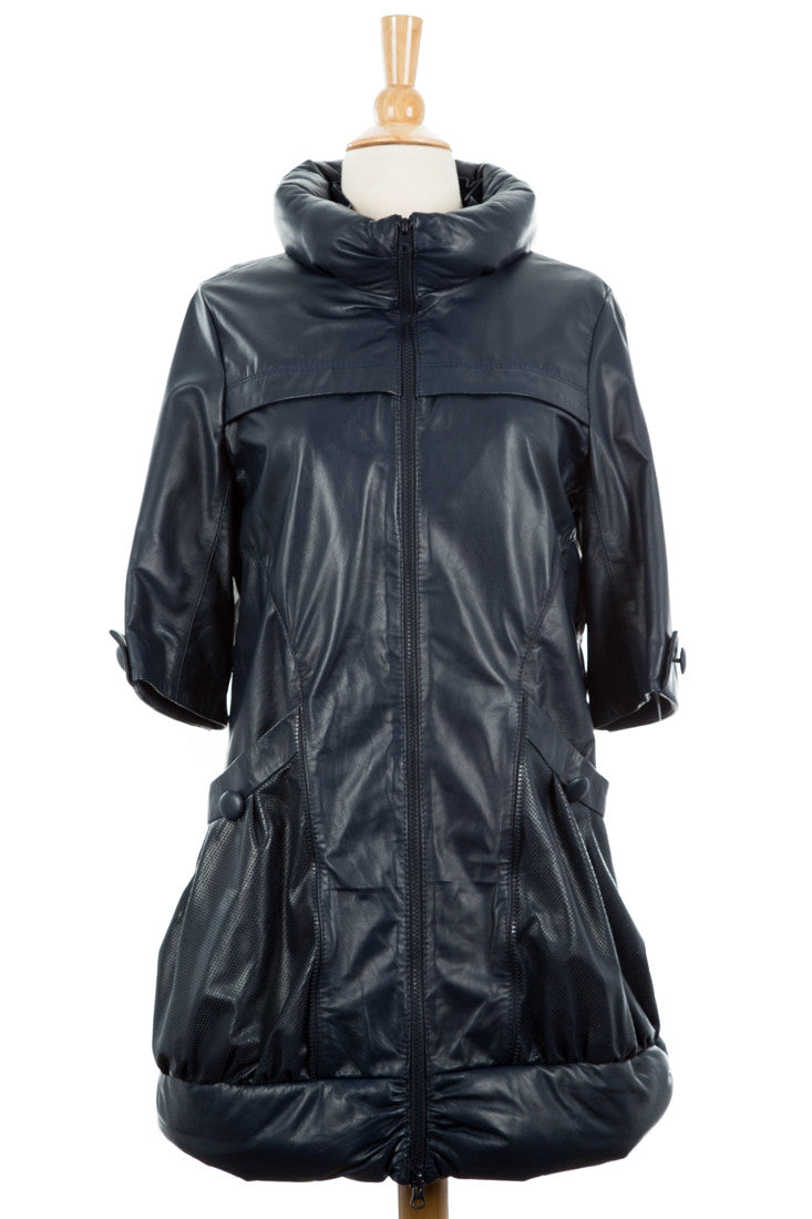 Kai Princess-Neck Long Moto Jacket | Dejavu Tailoring – Dejavu NYC