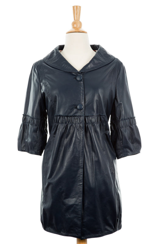 Paris Nappa Leather Coat - Dejavu NYC