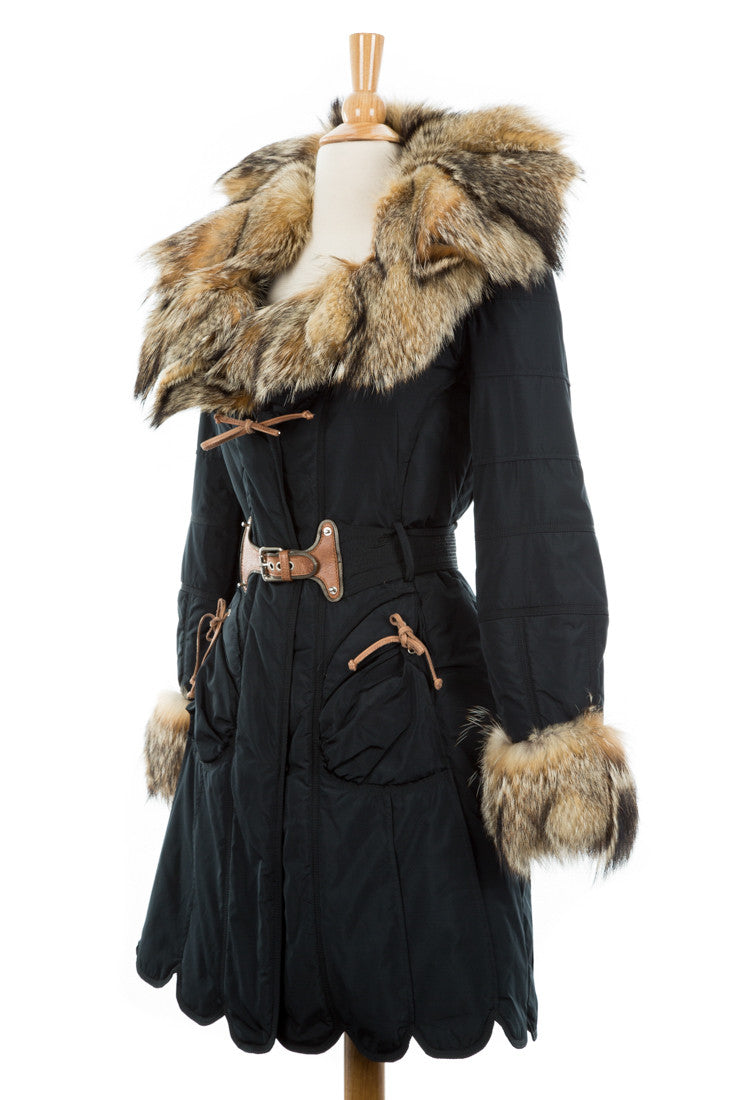 Acap Coat With Fur Trim - Dejavu NYC