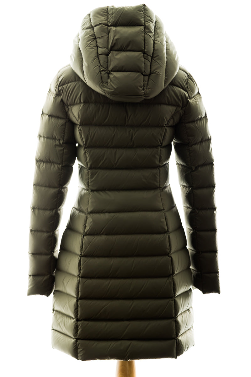 KARELLE lightweight down coat with asymmetrical closure - Dejavu NYC