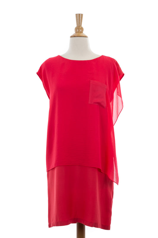 Lefto Georgette Crepe Dress - Dejavu NYC