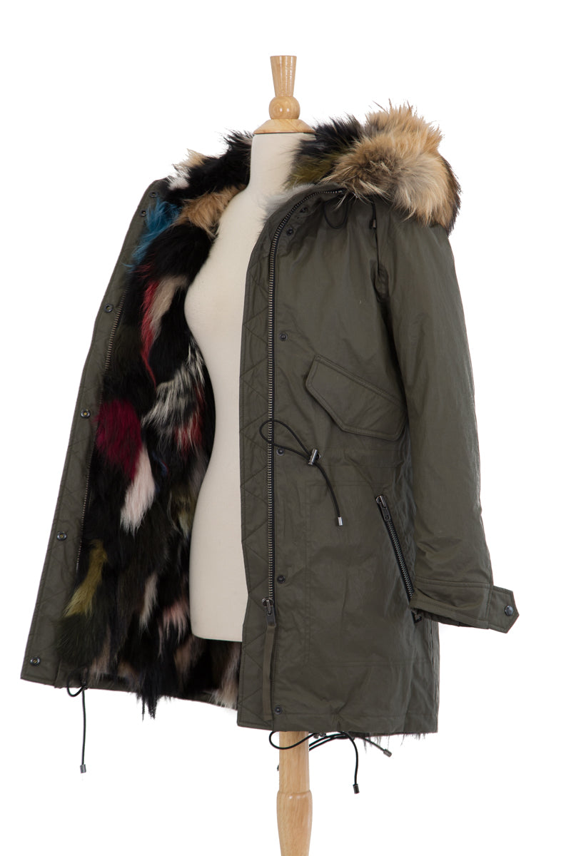 Multi Luxe Limelight Jacket with Fur - Dejavu NYC