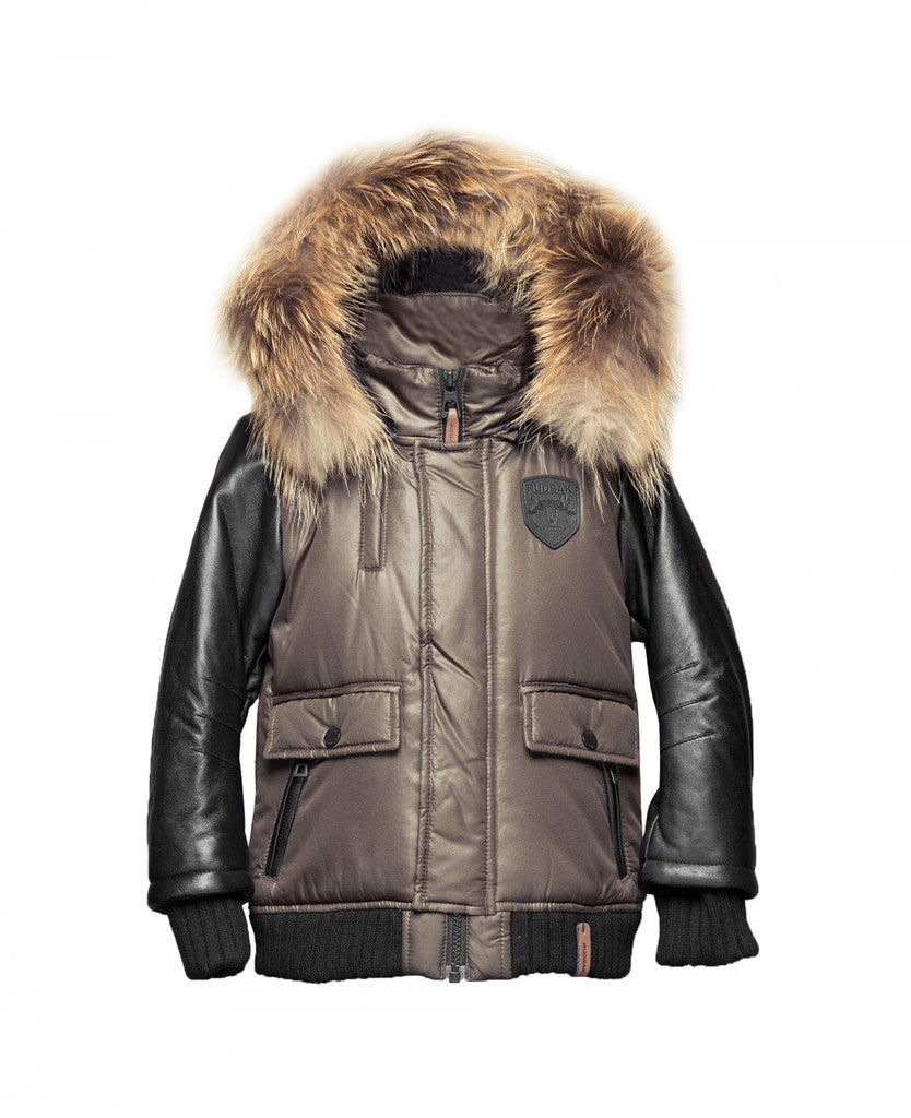 Lulu Unisex Jacket With Fur Trim - Dejavu NYC