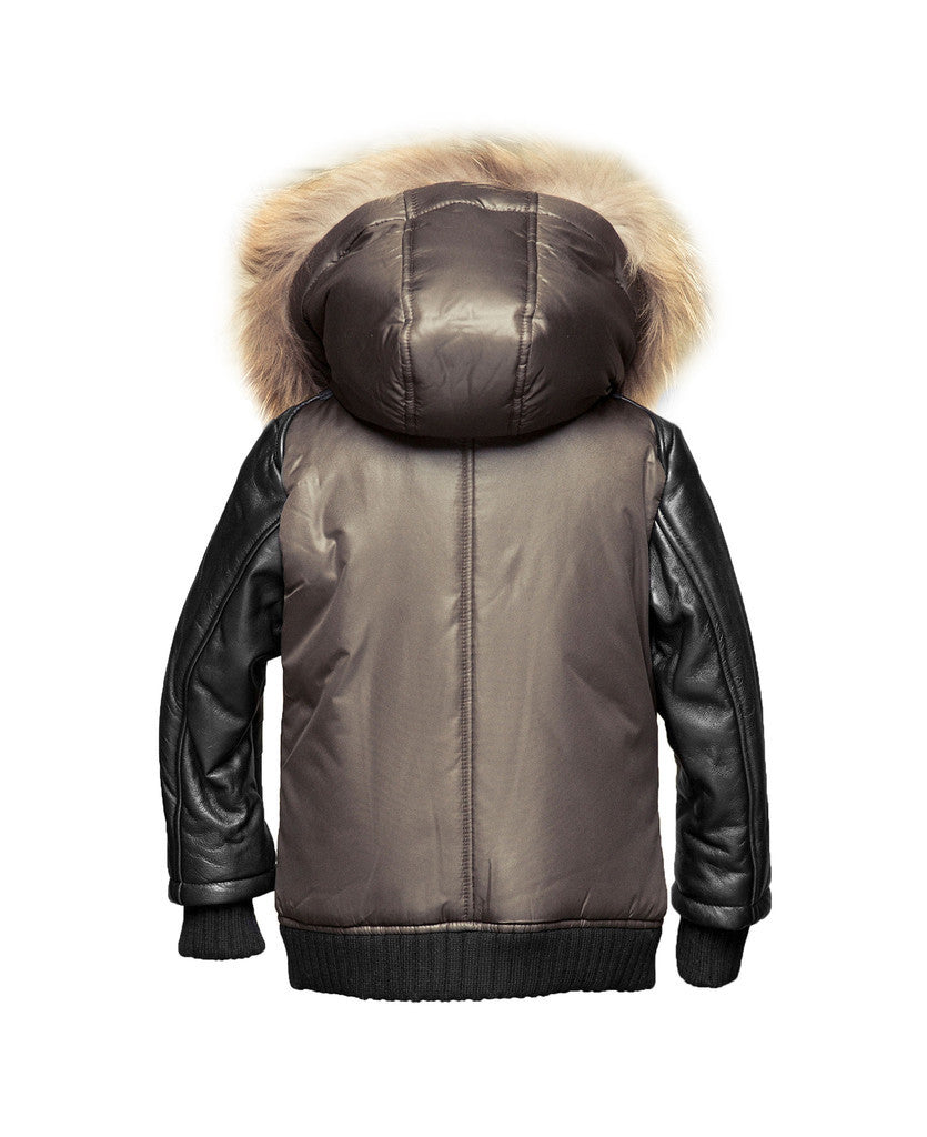 Lulu Unisex Jacket With Fur Trim - Dejavu NYC