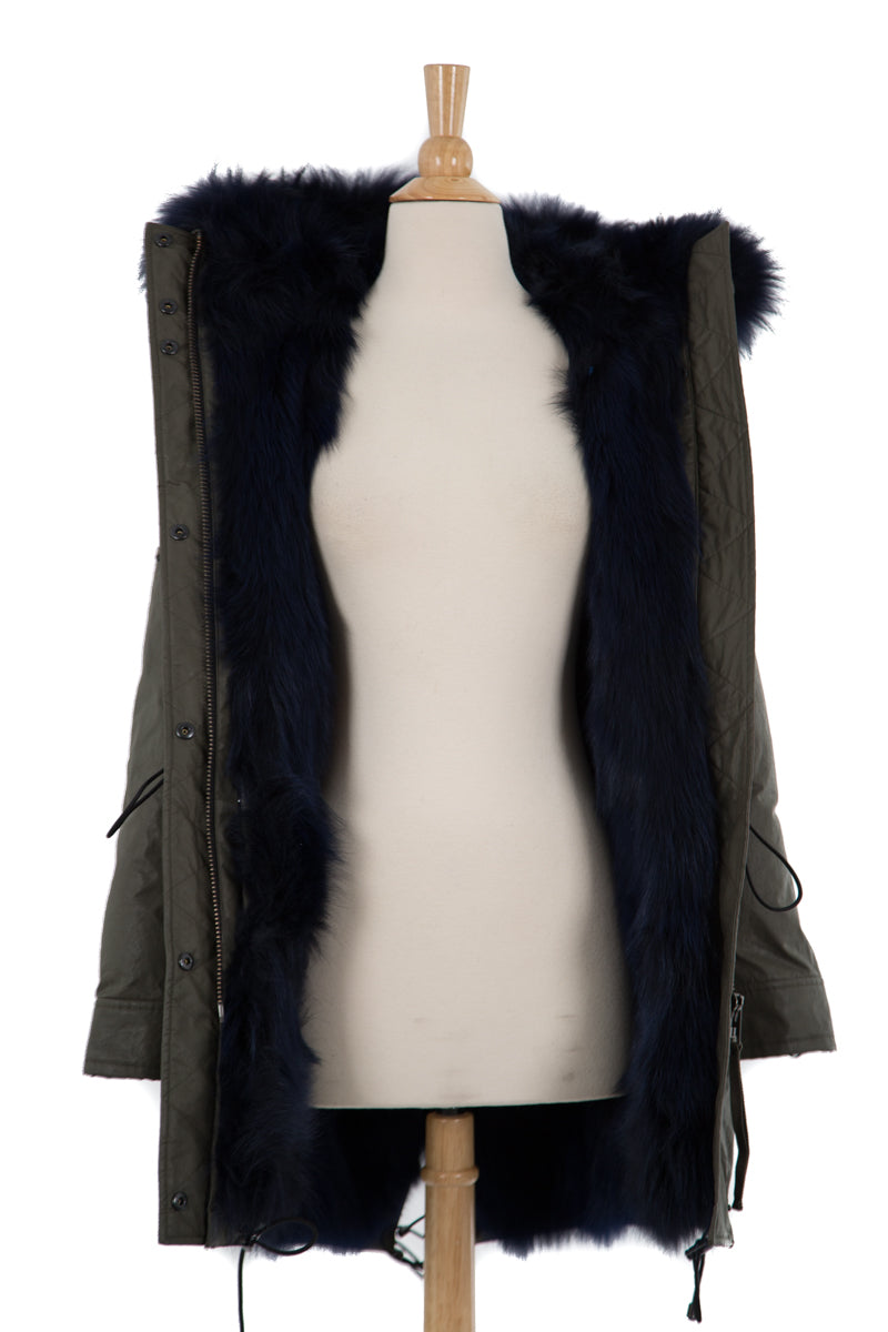 Luxe Limelight Parka with Fur - Dejavu NYC