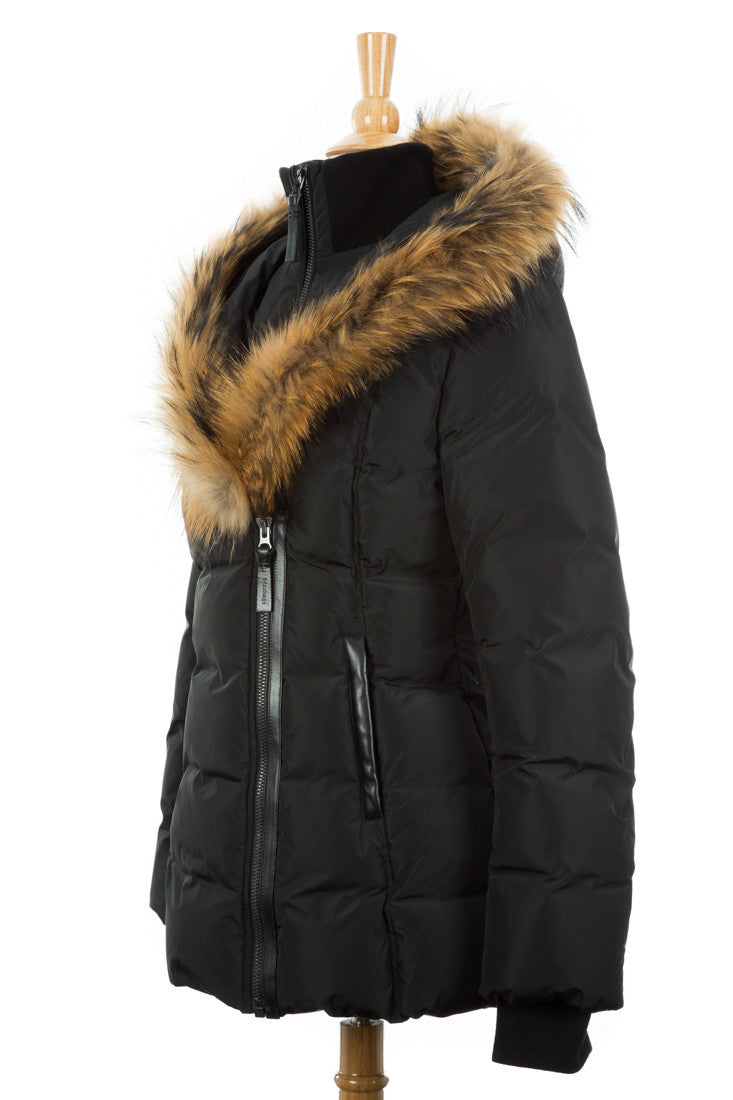 Adali Puffer Coat With Fur Trim - Dejavu NYC