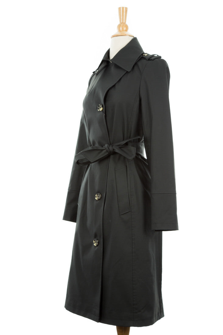 Lane Coated Stretch-Cotton Trench - Dejavu NYC