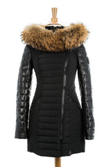 Connington Leather Sleeved Jacket with Fur Trim - Dejavu NYC