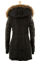 Arly Leather Sleeved Parka With Fur Trim - Dejavu NYC