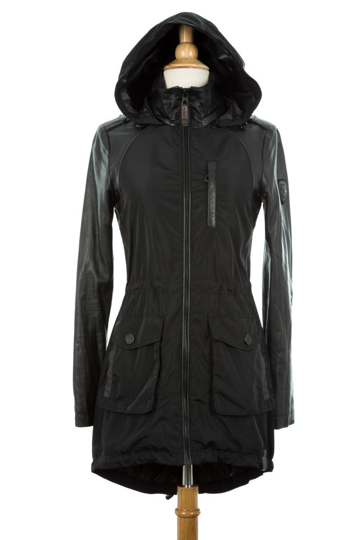 Kiara Leather Sleeved Memory Jacket - Dejavu NYC