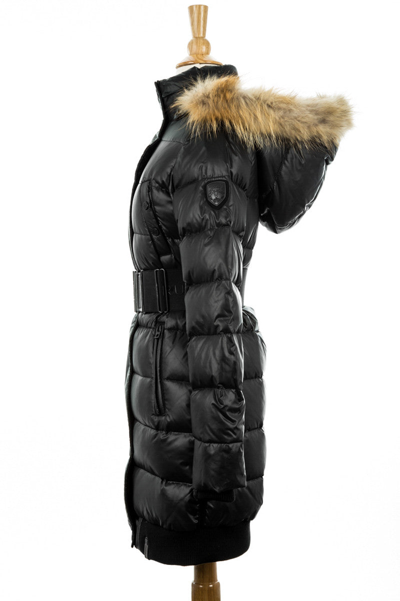 Diana Down Coat With Fur Trim - Dejavu NYC