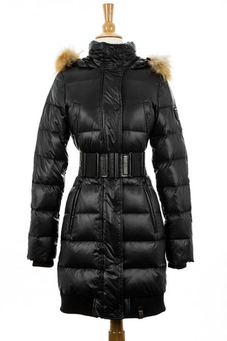 Jenny Leather Parka With Fur Trim