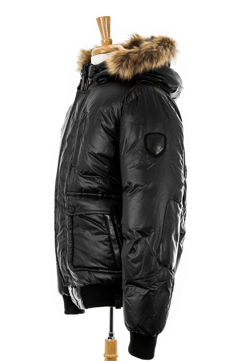 Sylvain Bomber Jacket With Fur Trim - Dejavu NYC